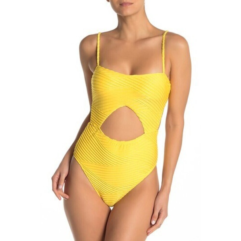 The Bikini Lab women's Sand Dunes One-Piece Swimsuit size S in yellow